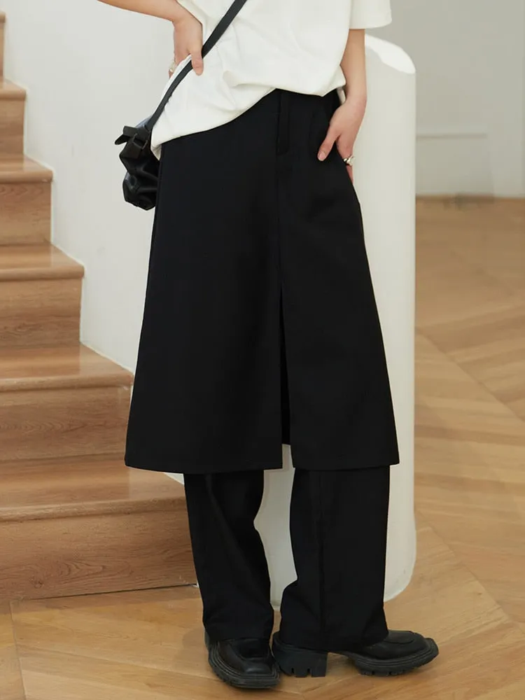 Jiwoo Skirted Wide Leg Trouser