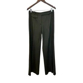 Kors Olive Virgin Wool Wide Leg Trousers