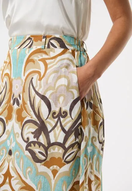 Larissa Duncan Spice Print Linen Skirt