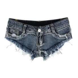 Low Waist Mini Jean Shorts Beach Club Micro Denim Shorts