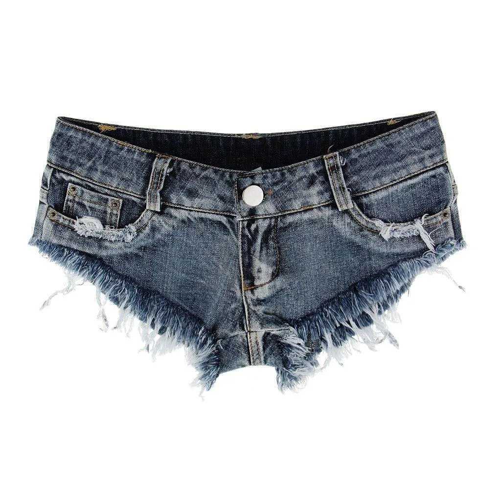 Low Waist Mini Jean Shorts Beach Club Micro Denim Shorts