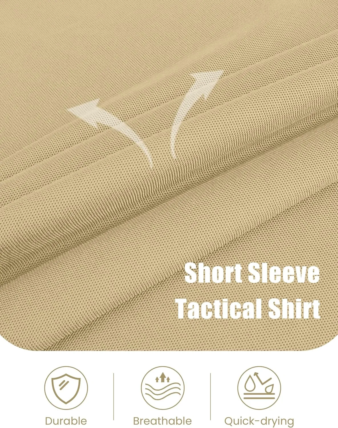 Men's Polo Shirt Short Sleeve Tactical Shirt, Golf Shirts, Absorbent and Quick Drying Polo Sports Neck Shirt Tennis