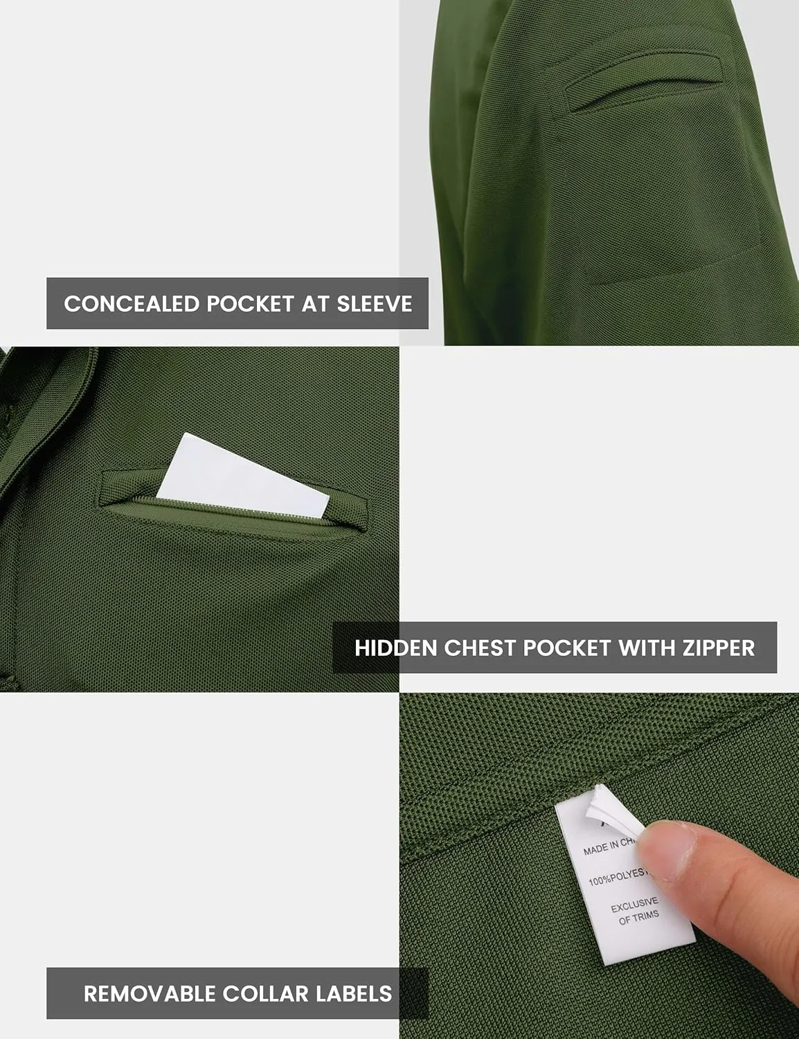 Men's Polo Shirt Short Sleeve Tactical Shirt, Golf Shirts, Absorbent and Quick Drying Polo Sports Neck Shirt Tennis