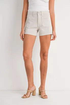 Mini Patch Pocket Shorts, Sea Salt