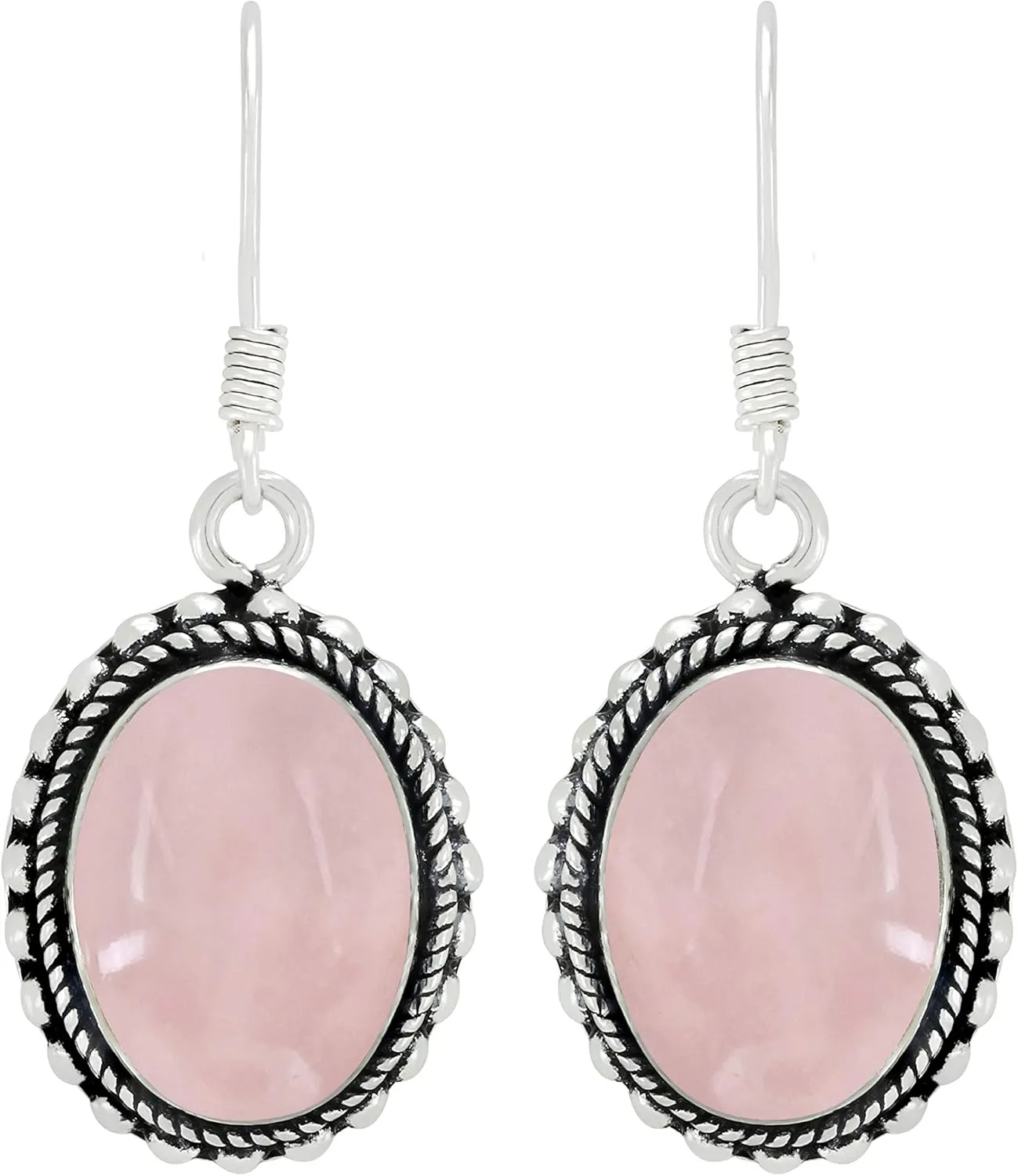 Natural/Synthetic/Simulated Gemstone Oval Shape Dangle Earrings for Women  925 Silver Plated Handmade Earrings  Lightweight & Comfortable Statement Birthstone Jewelry  Gift for Wedding Anniversary