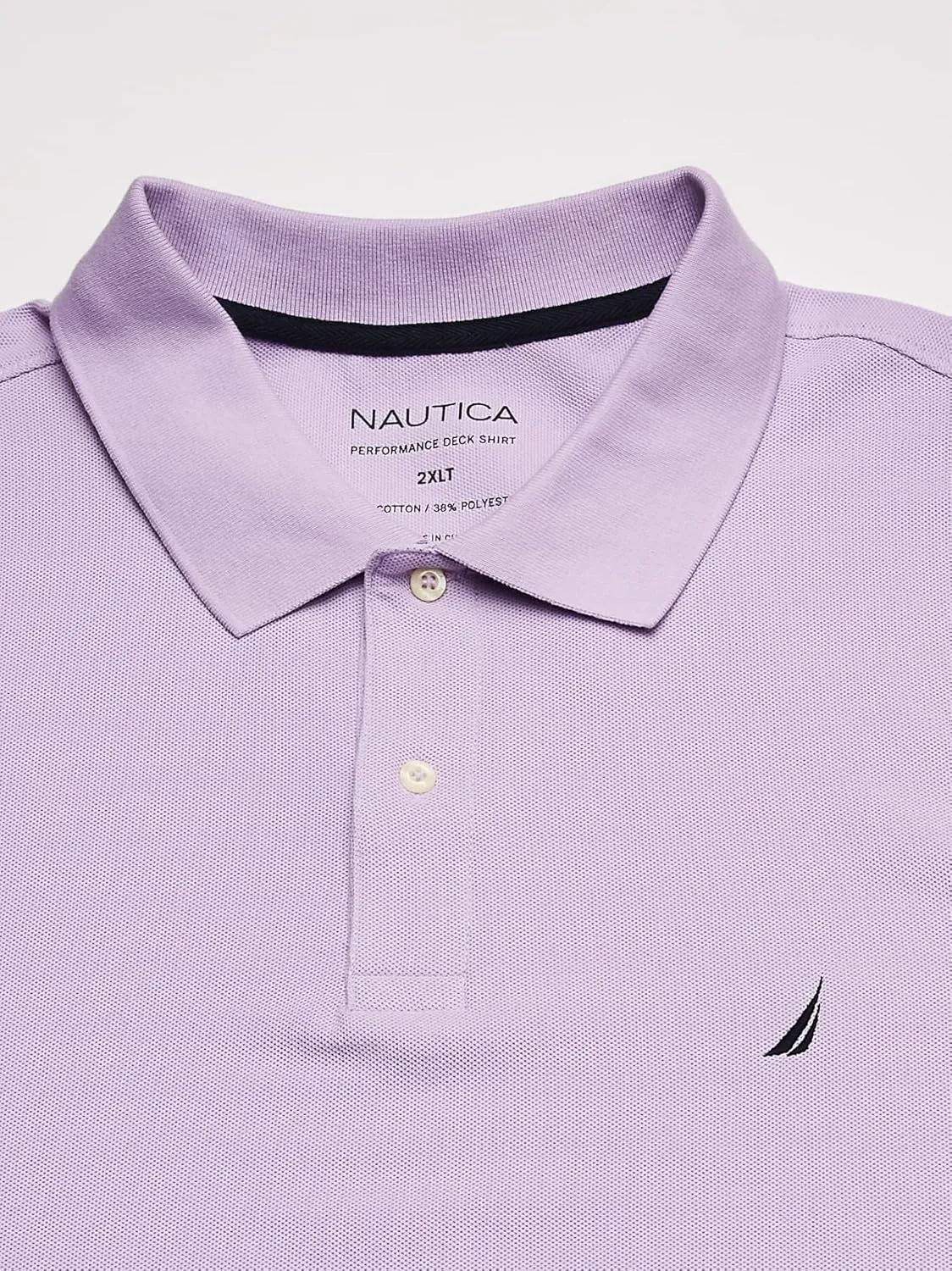 Nautica Men's Big and Tall Classic Fit Short Sleeve Solid Performance Deck Polo Shirt