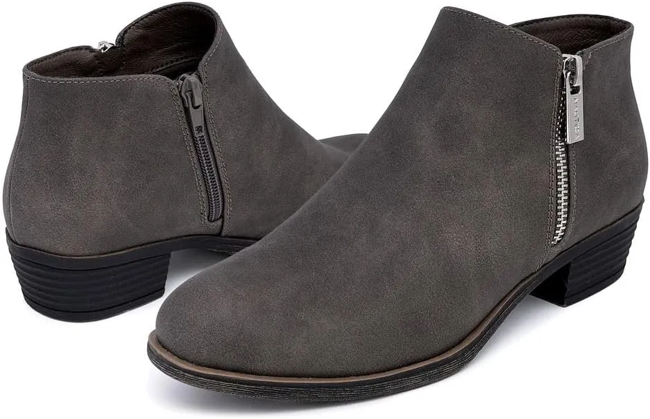 Nautica Women's Ankle Boot with Side Zipper - Stylish Dress Boot for Women | Featuring a Low Heel, Chic Design, and Versatile Sizing | The Perfect Ankle Bootie for Dressy and Casual Occasions - Alara