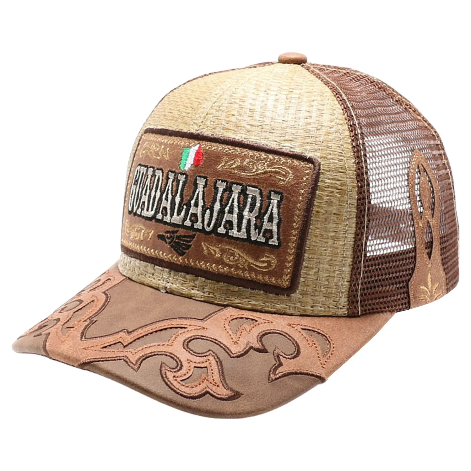 New Straw Guadalajara Hat (Khaki/Brown)