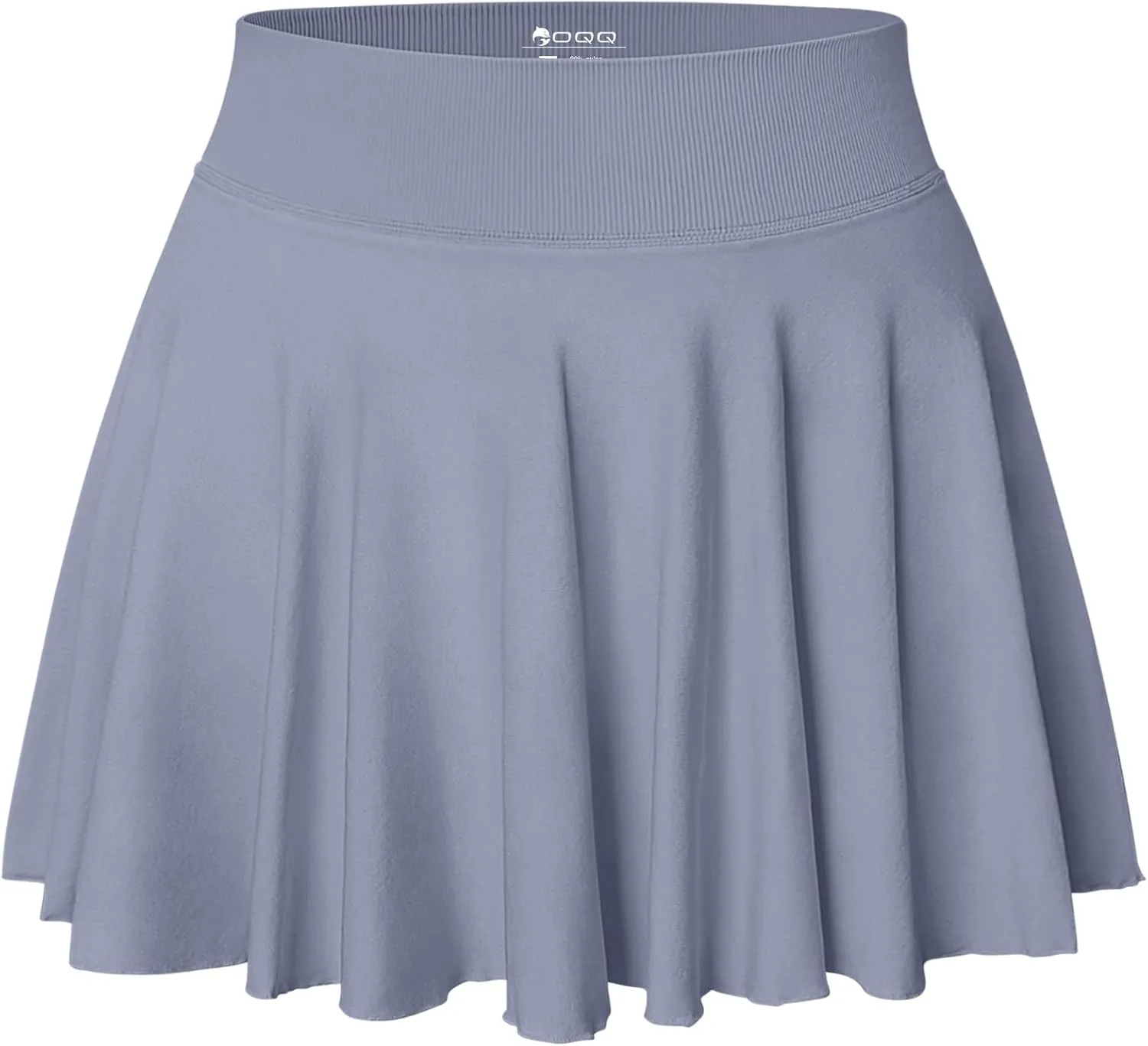 OQQ Women Mini Skirts 2 in 1 Flowy Basic Versatile Stretchy Flared Casual A-line Skirt with Pockets
