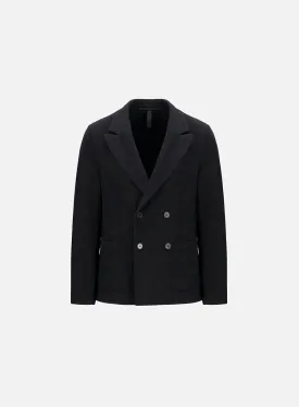 Peak lapel blazer tencel moleskin - Black