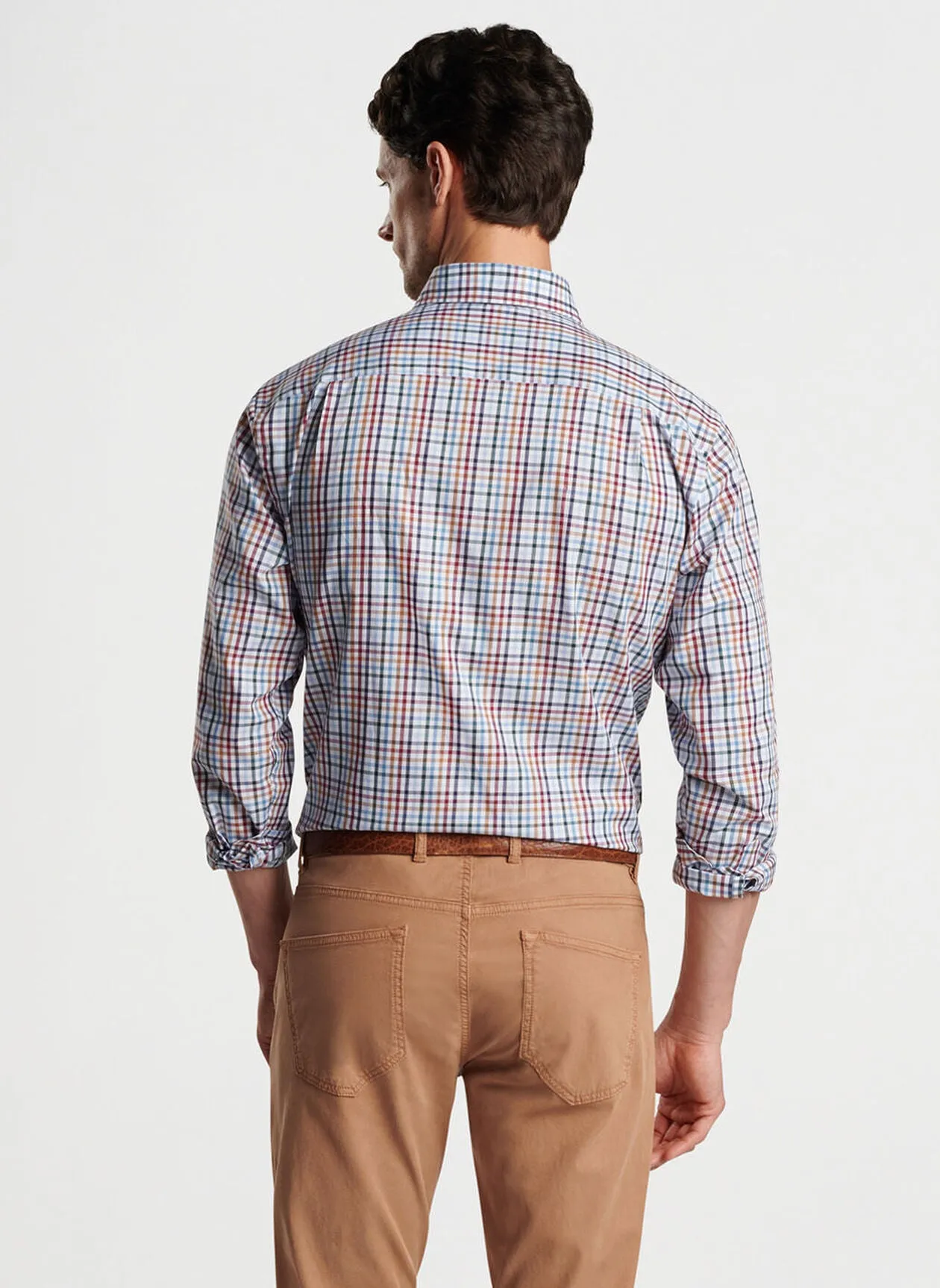 Peter Millar Brighton Cotton Sport Shirt In Navy