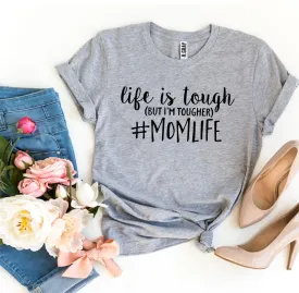 "#Momlife" cotton Printed T-shirt