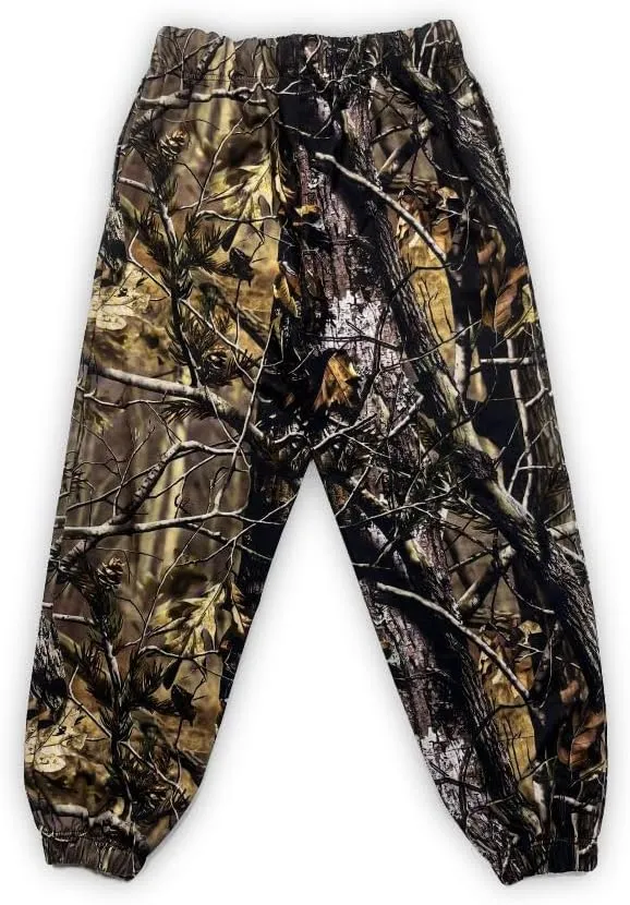Real Tree Branch Print Drawstring Waist Jogger Pants Casual Comfy Pocket Trousers for Outdoor Sports