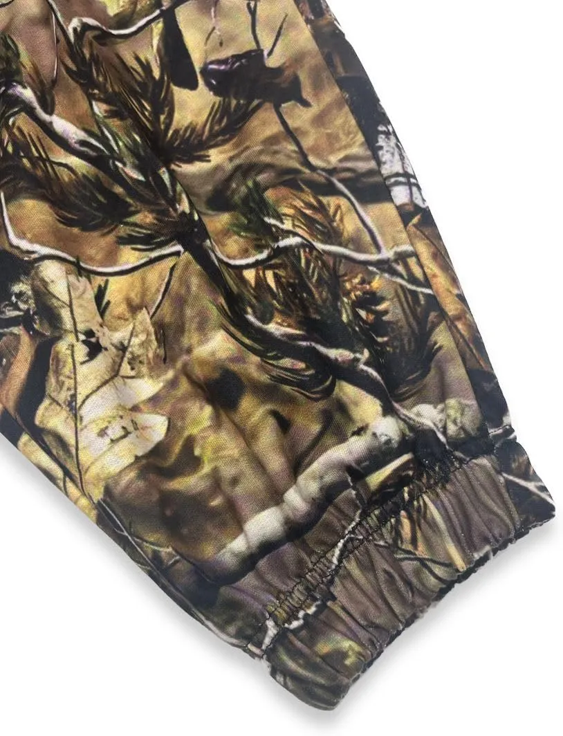Real Tree Branch Print Drawstring Waist Jogger Pants Casual Comfy Pocket Trousers for Outdoor Sports