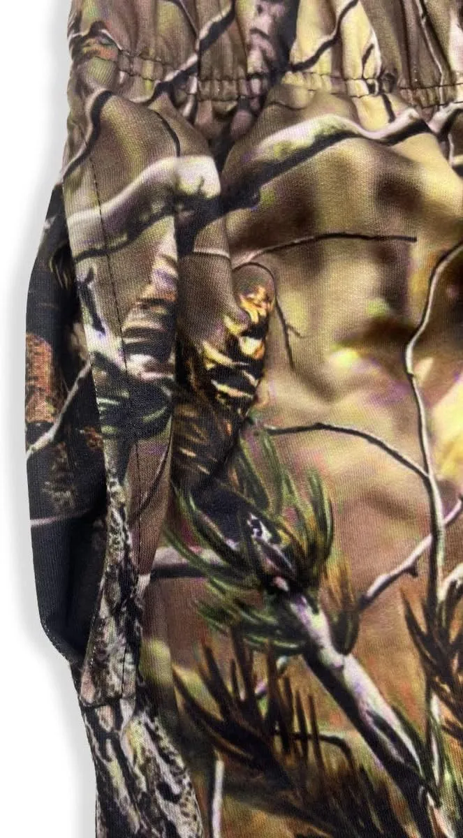 Real Tree Branch Print Drawstring Waist Jogger Pants Casual Comfy Pocket Trousers for Outdoor Sports