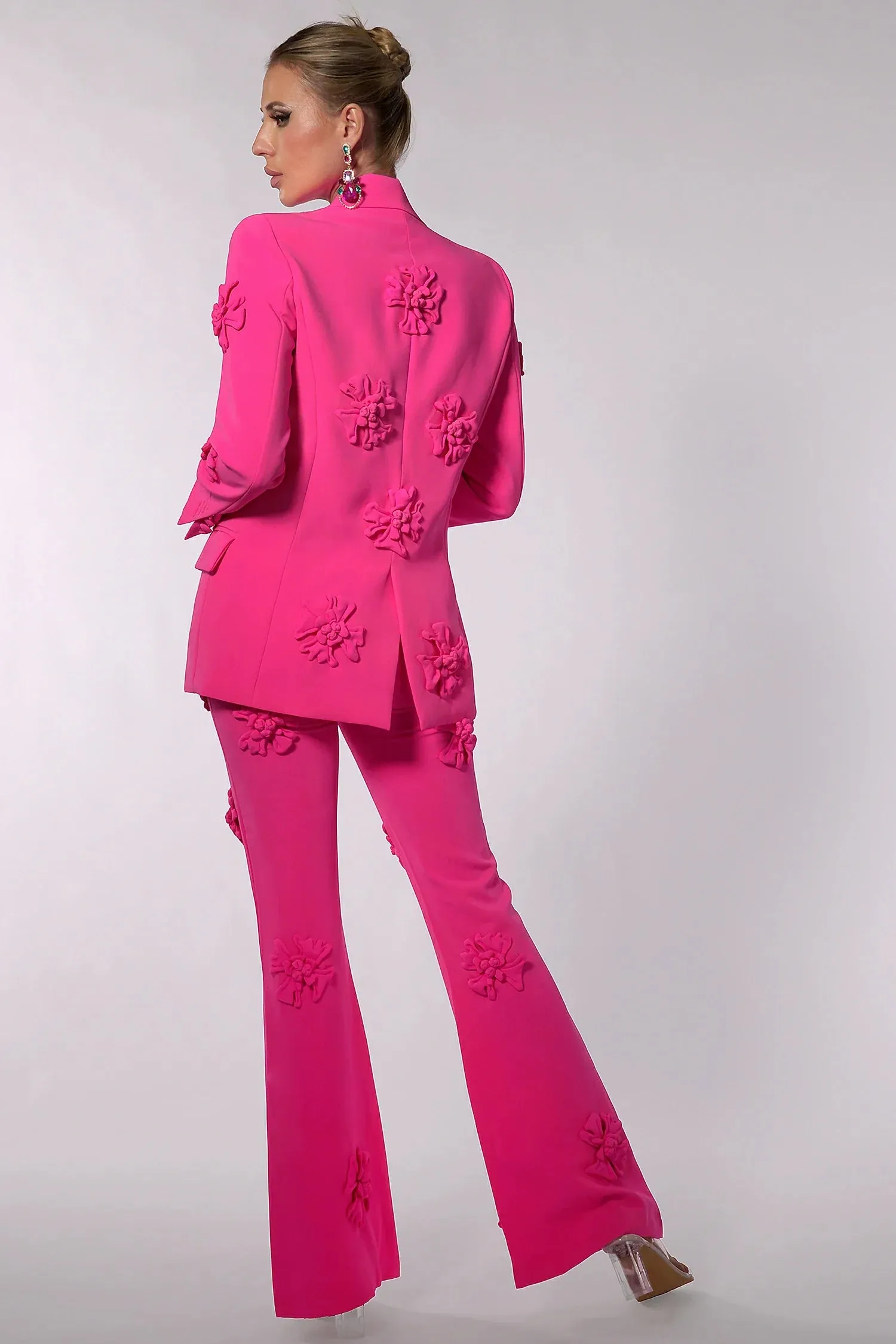 Rhodora 3D Floral Patchwork Blazer Set