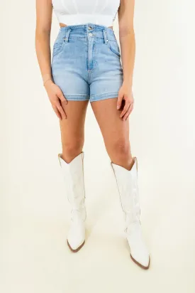 Risen: High Rise Seam Detailed Shorts