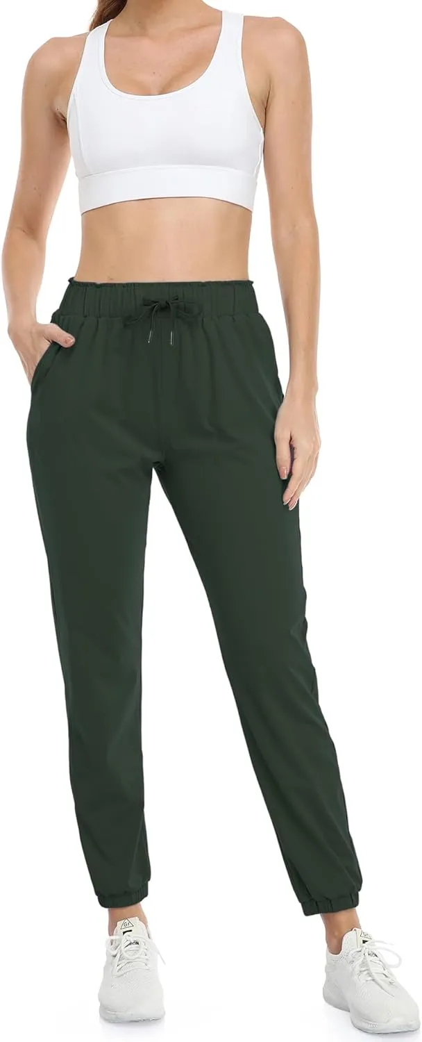Rrosseyz Women Lightweight Joggers Pants with Pockets, Quick Dry Athletic Workout Soft Pant for Gym Running