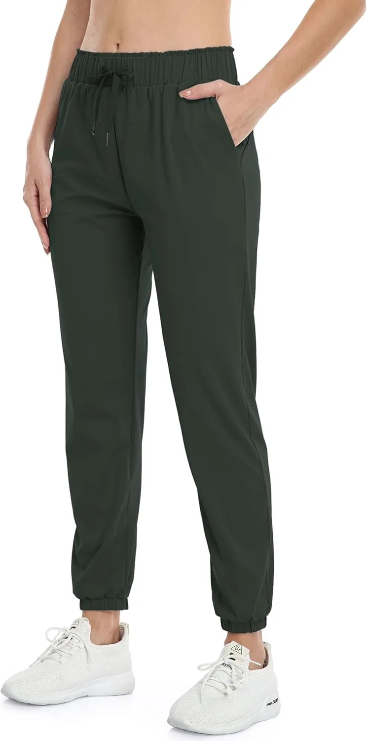 Rrosseyz Women Lightweight Joggers Pants with Pockets, Quick Dry Athletic Workout Soft Pant for Gym Running