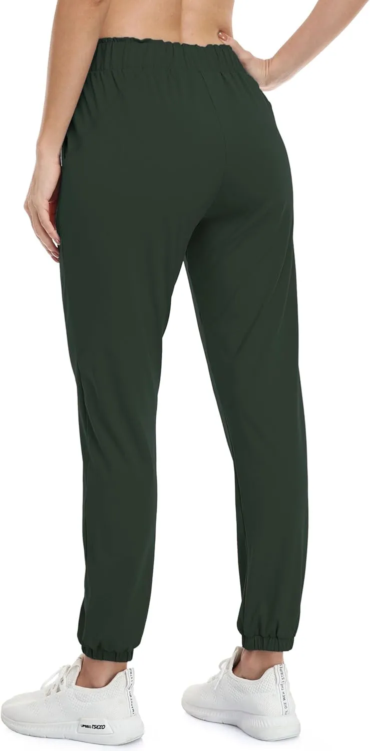 Rrosseyz Women Lightweight Joggers Pants with Pockets, Quick Dry Athletic Workout Soft Pant for Gym Running