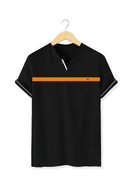 Ryusei Kaos Pria Nishizawa Button CMB Black