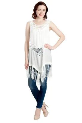 Sleeveless Multi-Layered Crotchet Beach Cover Up YD1112