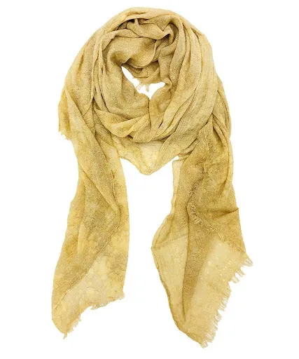Solid Color Raw Edge Cotton Scarf