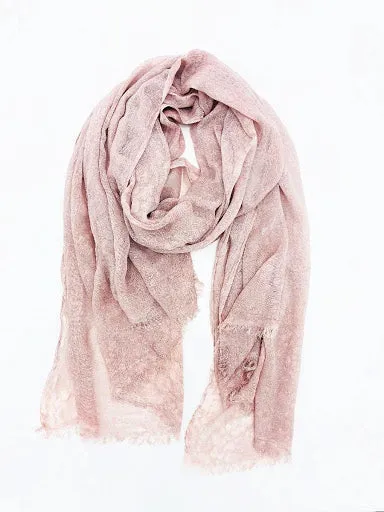 Solid Color Raw Edge Cotton Scarf