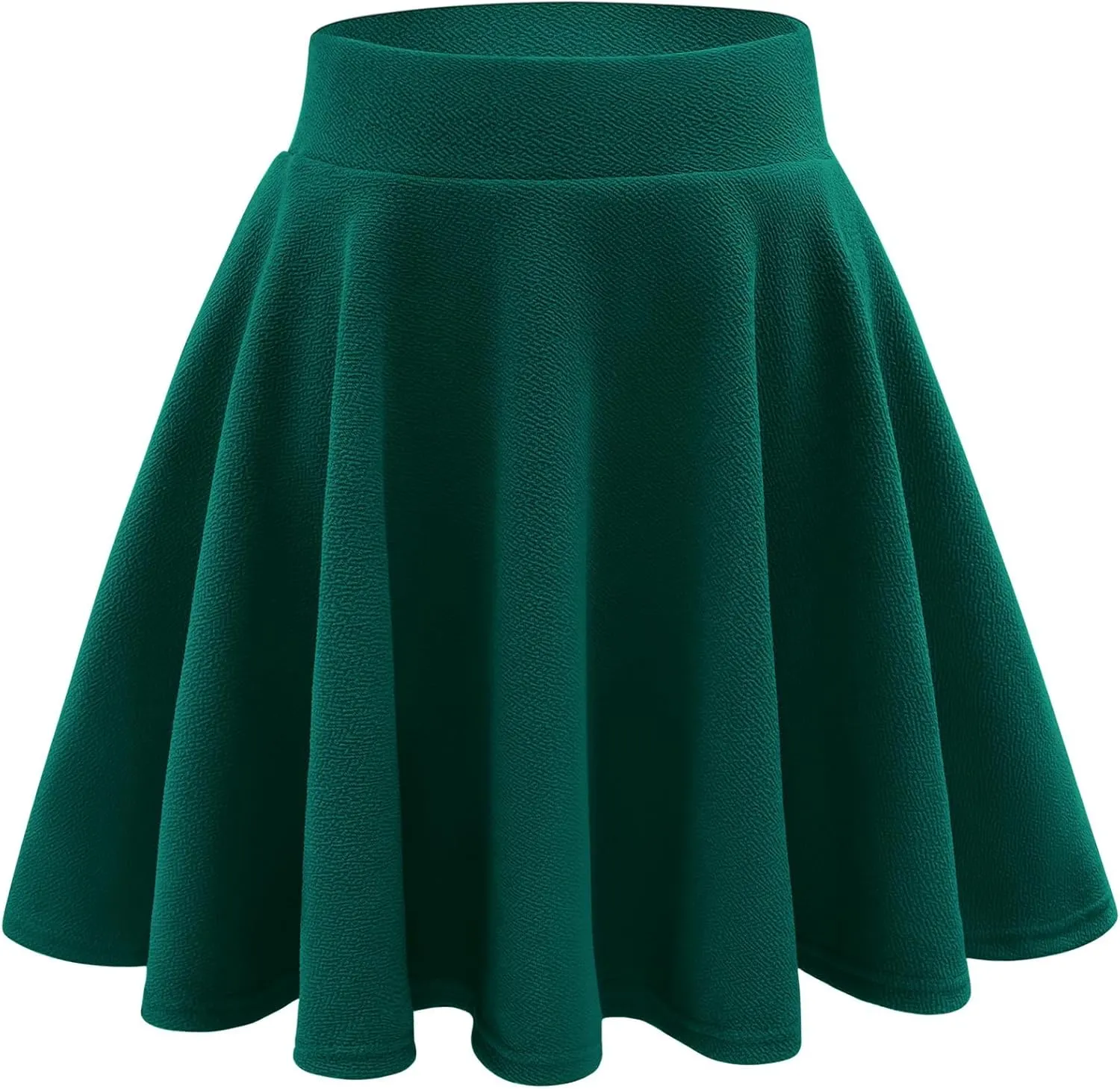 Stelle Women's Casual Skirt with Shorts Basic Versatile Stretchy Flared Pleated Skater Mini Skirts
