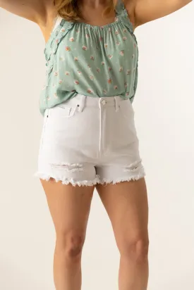Tilda High Rise White Shorts
