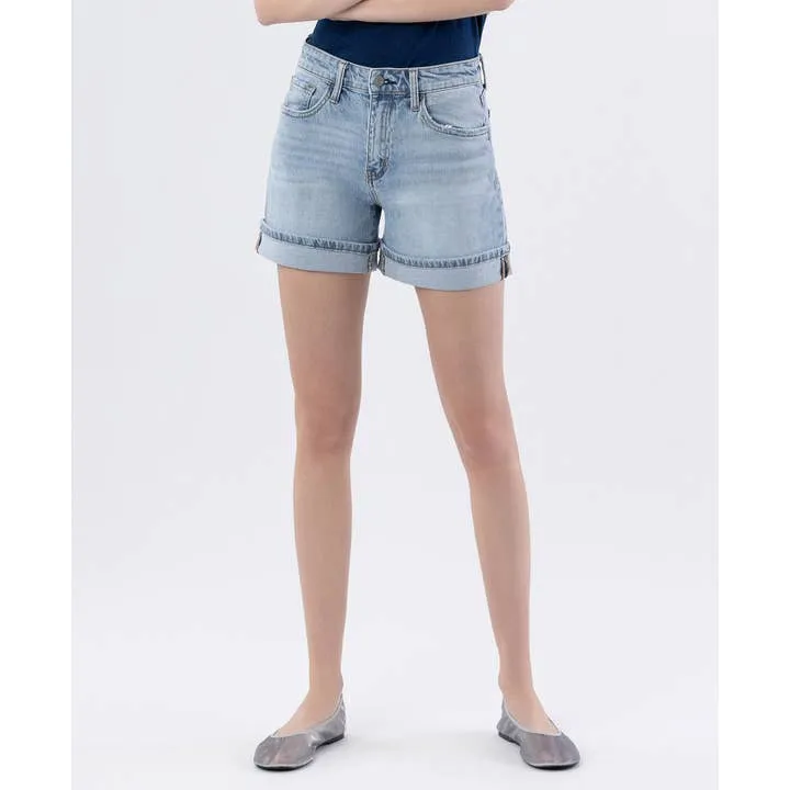 Vervet High Rise Cuffed Mom Denim Shorts