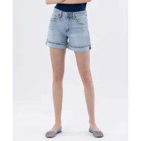 Vervet High Rise Cuffed Mom Denim Shorts
