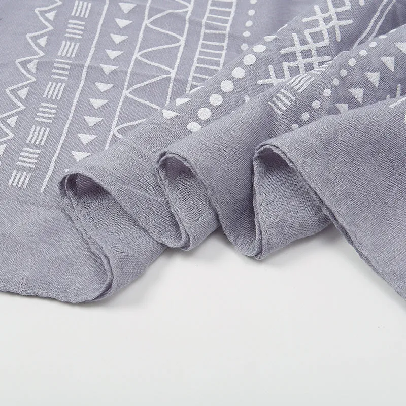 VS640 printed cotton hijab scarf
