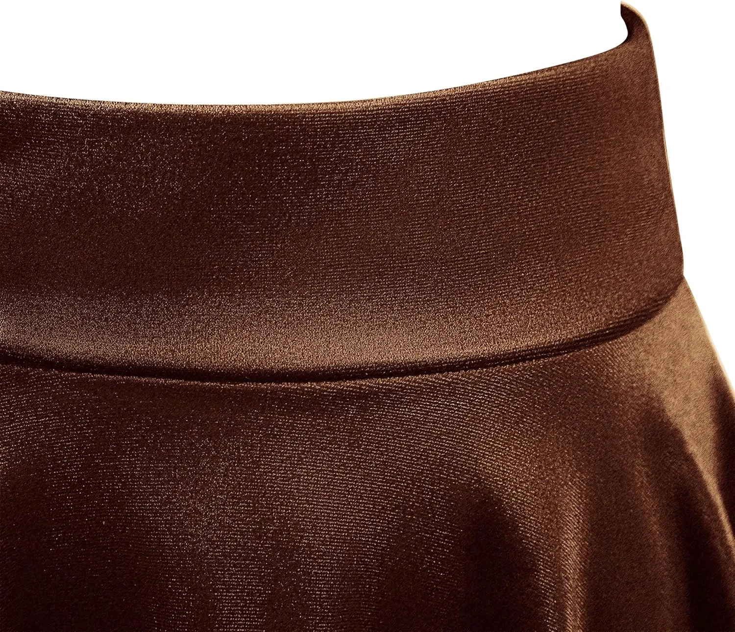 Women's Velvet Basic Versatile Stretchy Flared High Waist Mini Skater Skirt