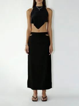Yuni Cut Out Skirt Black