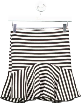 Zara Black and White Striped Skirt UK S